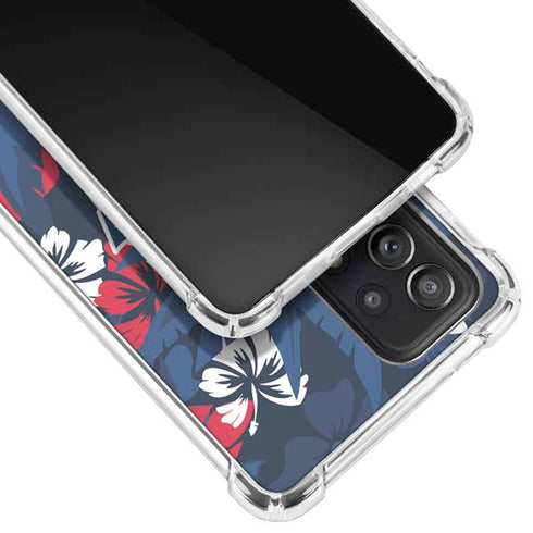 NFL New England Patriots Tropical Print Galaxy A52 5G Clear Case